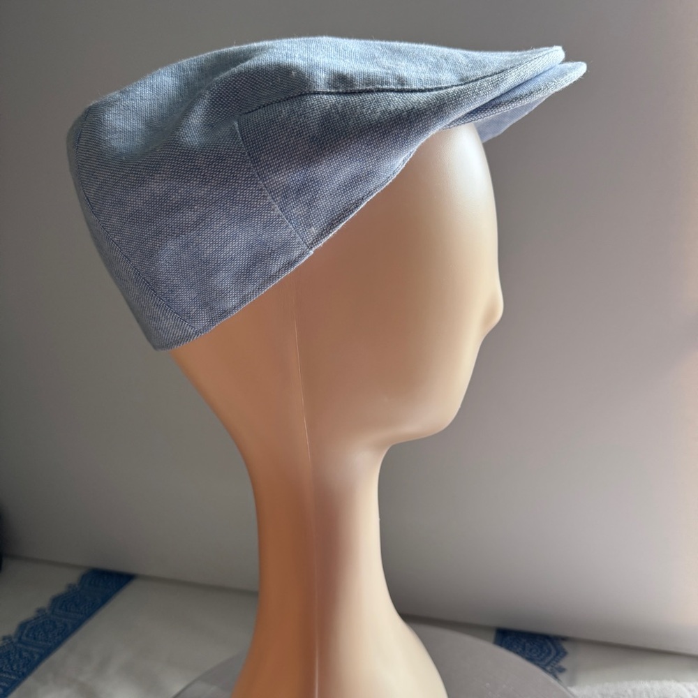 Borges & Scott The Sammy Irish Linen Flat Cap Light Blue Size Small 56cm Newsboy - Picture 9 of 14